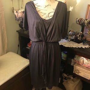 Knit faux wrap style dress